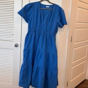 Chic Soul Vibrant Blue Midi Dress